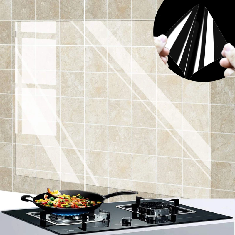 Kitchen Queen - Stiker dinding dapur tahan minyak 90x60cm,