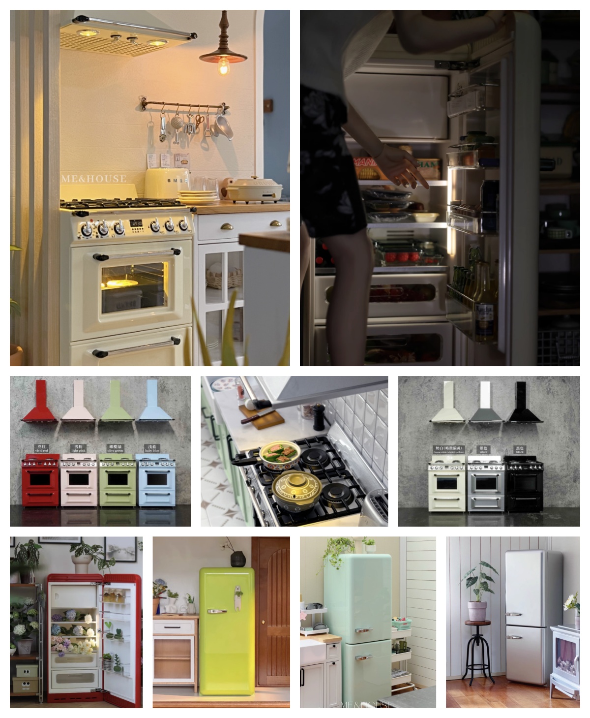Kitchen Queen - 1/6 Perabot Dapur Miniatur Modern Kulkas