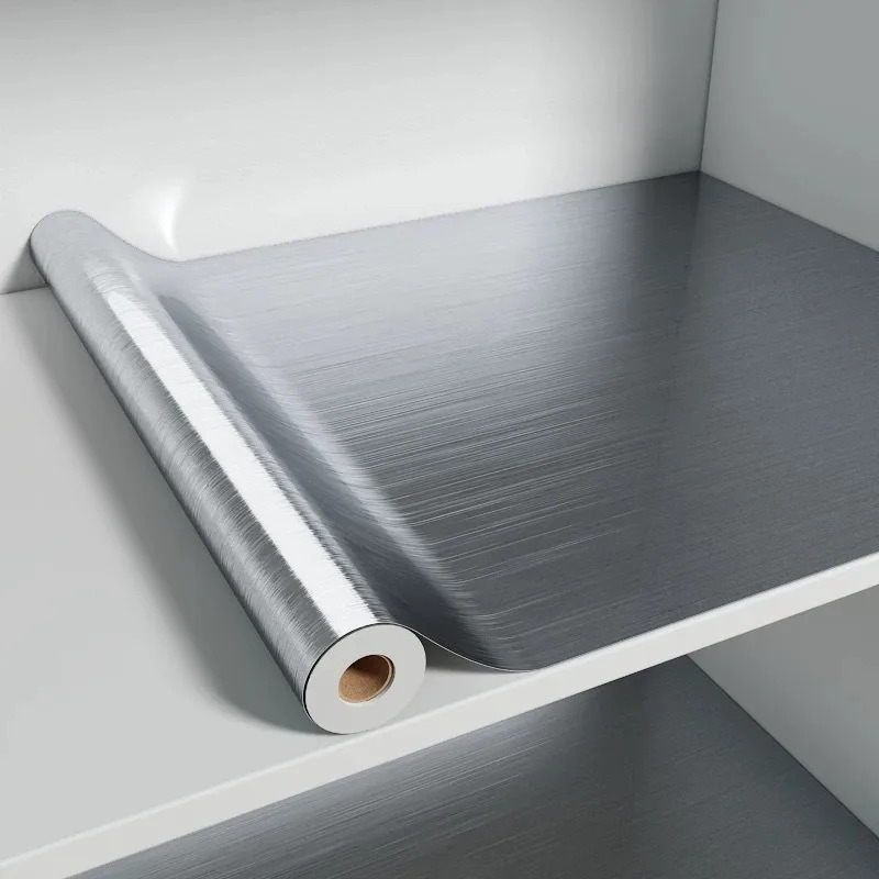 Kitchen Queen - Film Dekorasi Wallpaper PVC Stainless Silver