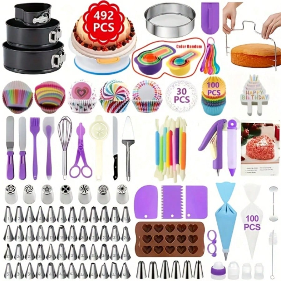 Springform Pan Set - TAIMASI 492set Peralatan Dekorasi Kue Dengan