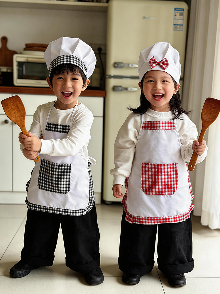 Baking Kitchen Set Up - 2pcs Set Celemek dan Topi Koki
