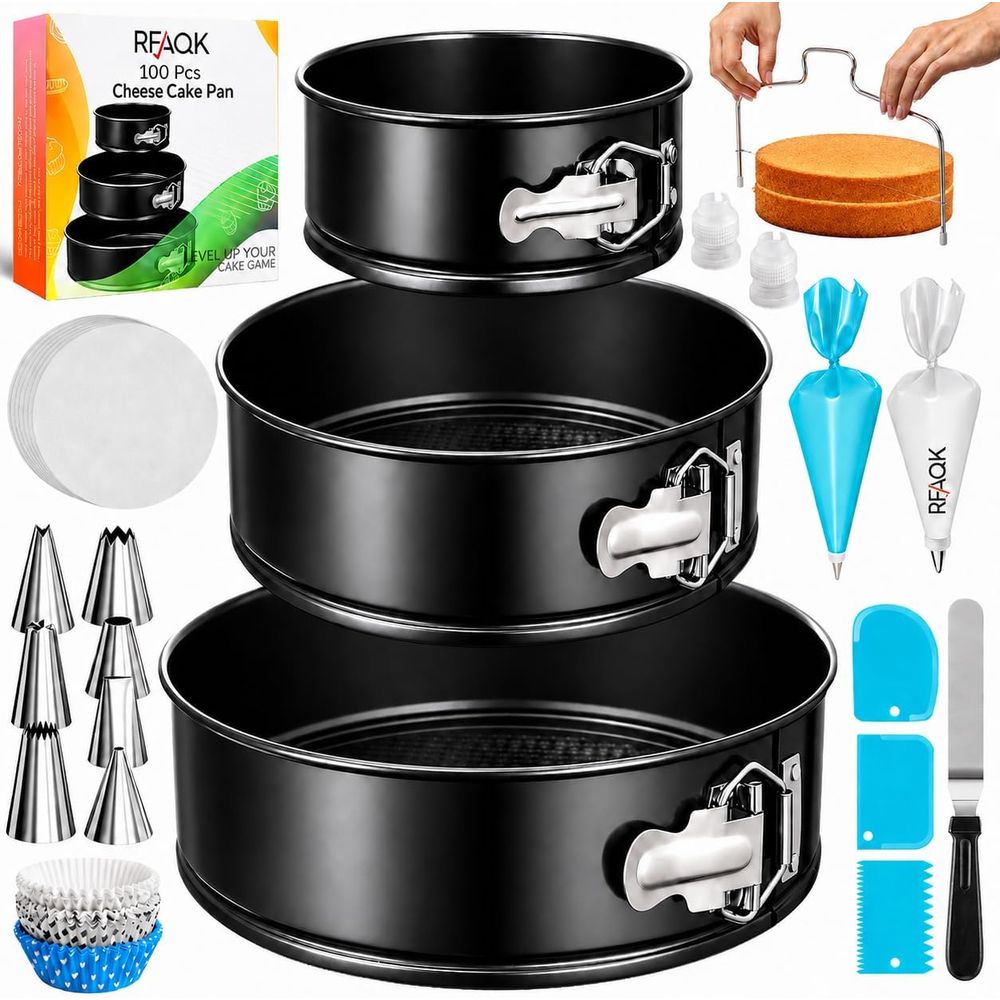 Springform Pan Set - 100pcs Set Loyang Kue: 3 Loyang