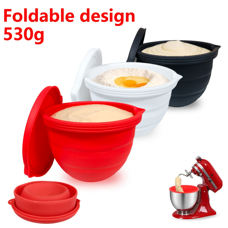 Baking Kitchen Set Up - Pelapis mangkuk silikon lipat untuk mixer
