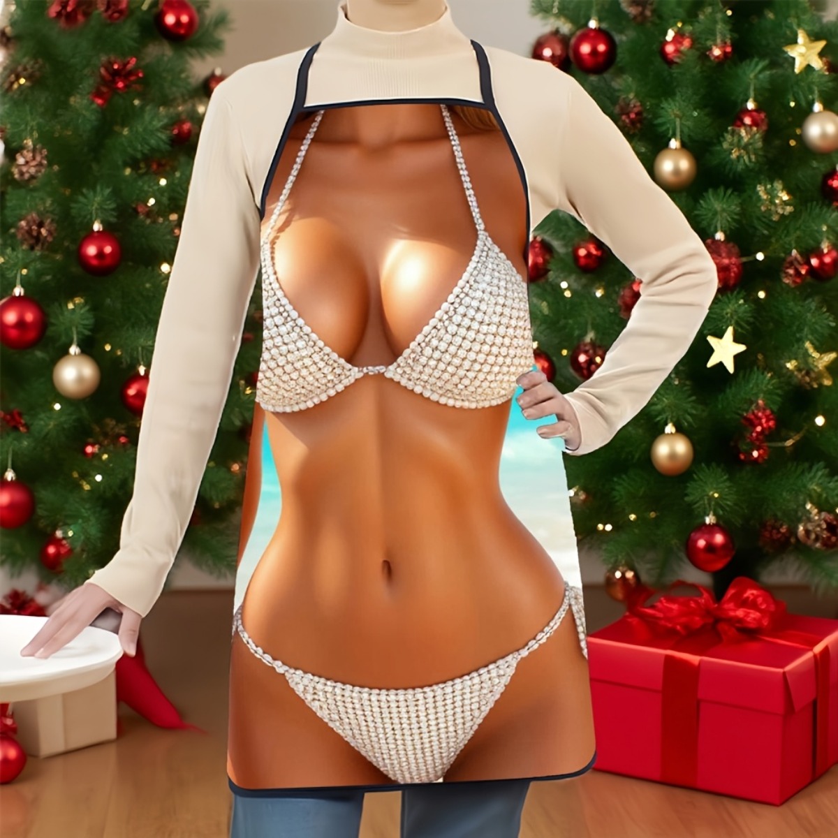 1 buah Celemek Motif Bikini -  - Baking Kitchen At Home ulasan dan harga