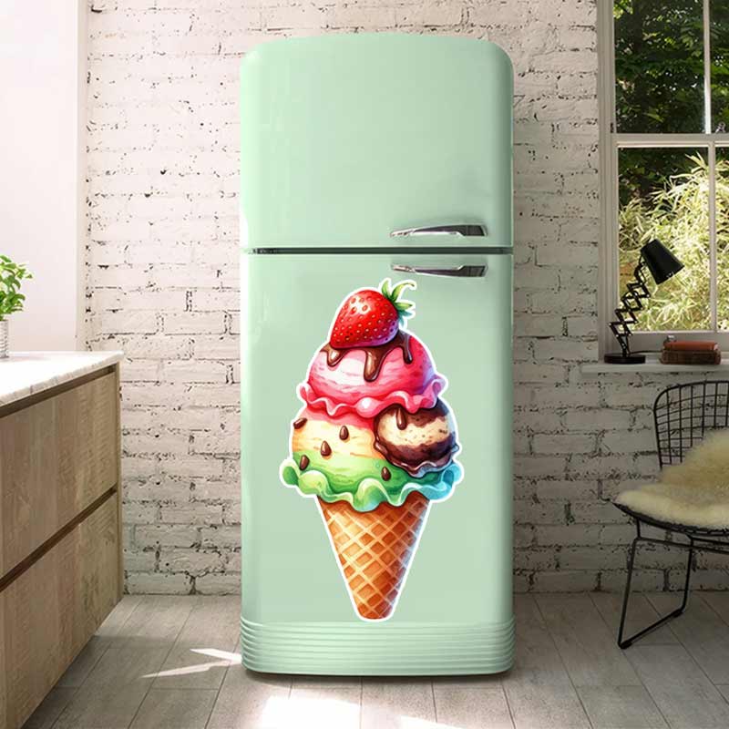 Stiker Dinding Es Krim Musim P - Kitchen Queen ulasan dan harga