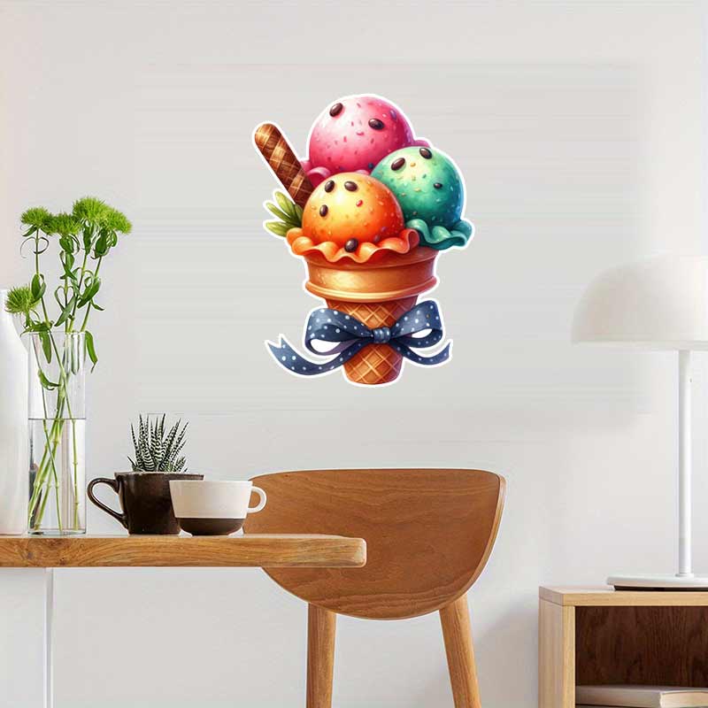 Stiker Dinding Es Krim Musim P - Kitchen Queen ulasan dan harga