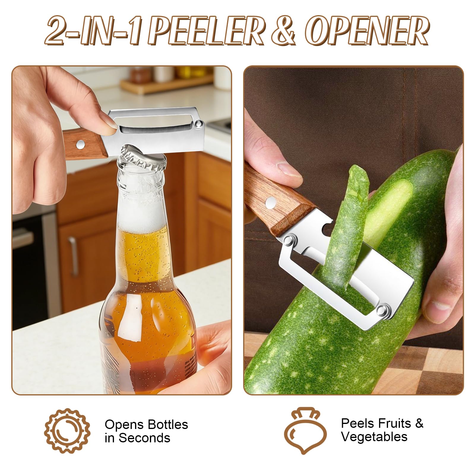 Pengupas Sayuran 3-in-1 dengan - Kitchen Jobs ulasan dan harga
