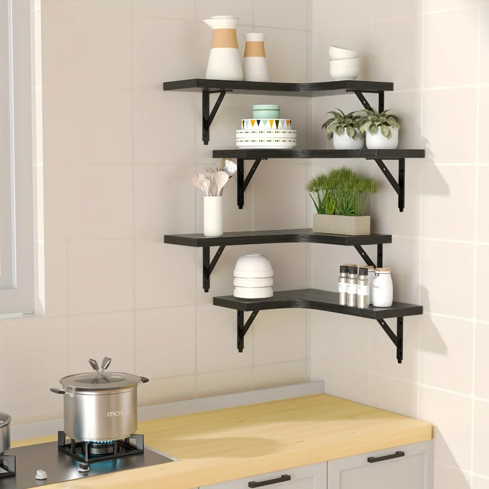 Rak Dinding Kayu Alami Motif S - Kitchen Queen ulasan dan harga