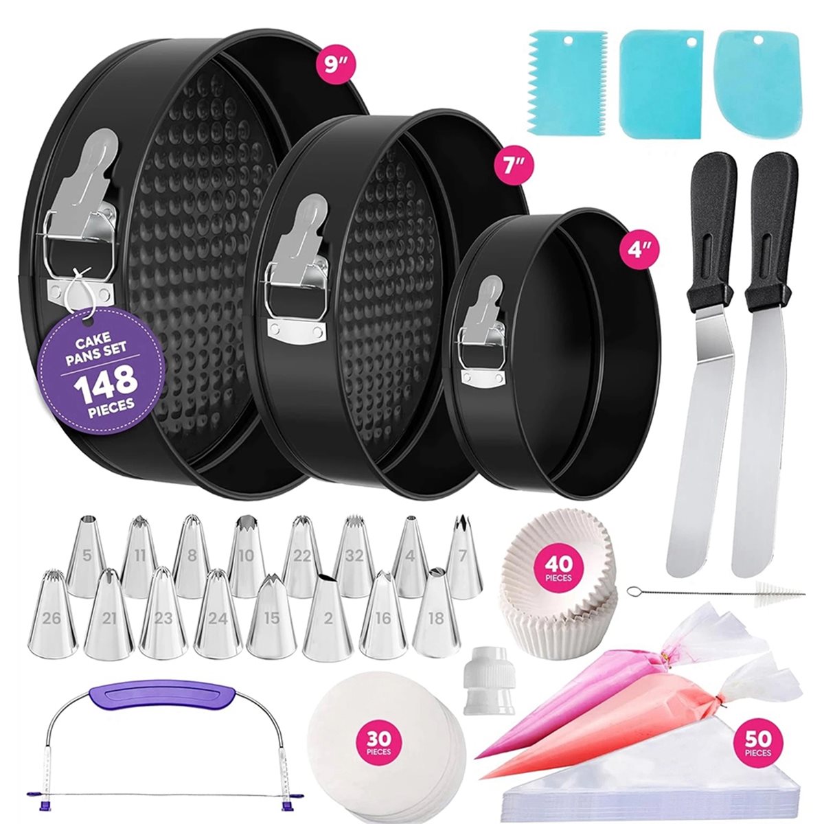 Tren 2026: Set Loyang Kue 148P - Springform Pan Set ulasan dan harga