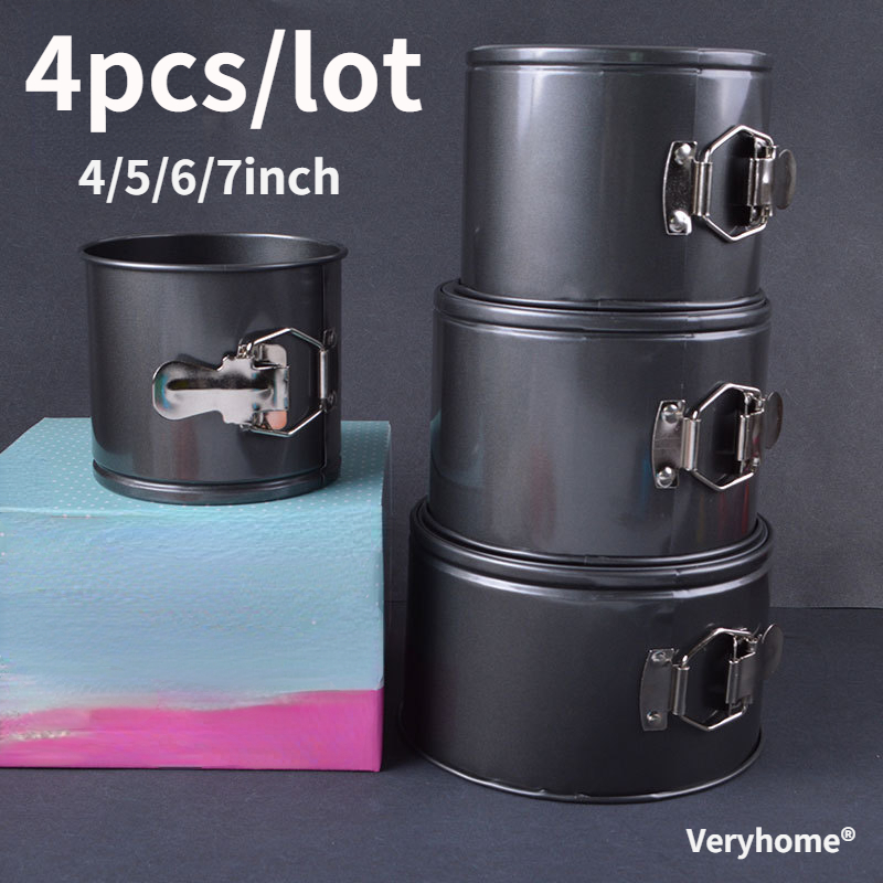 4/5/6/7 Inci Bentuk Bulat Anti - Springform Pan Set ulasan dan harga