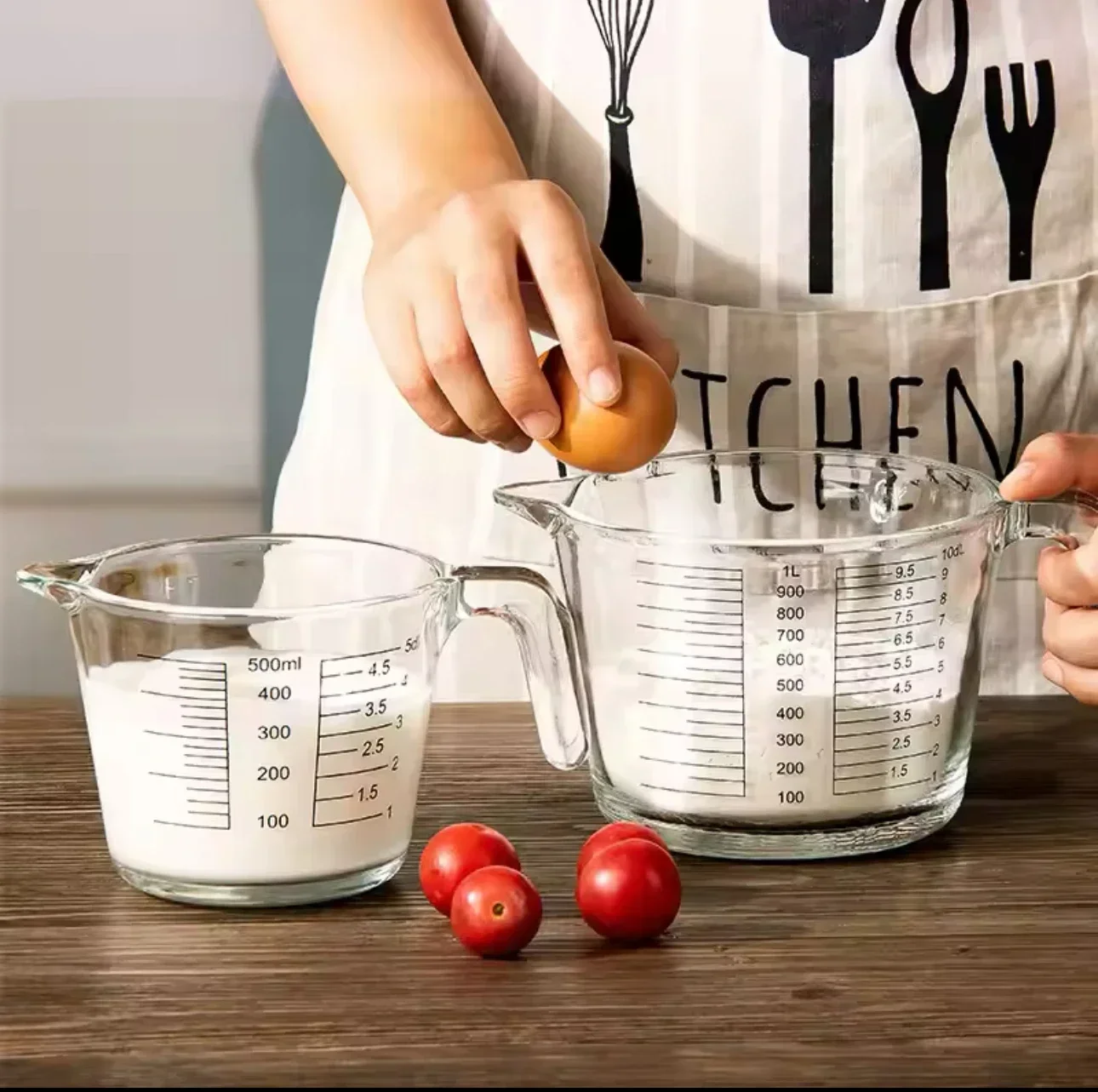 Gelas ukur kaca 2/4 untuk mema - Kitchen Baking Essentials ulasan dan harga