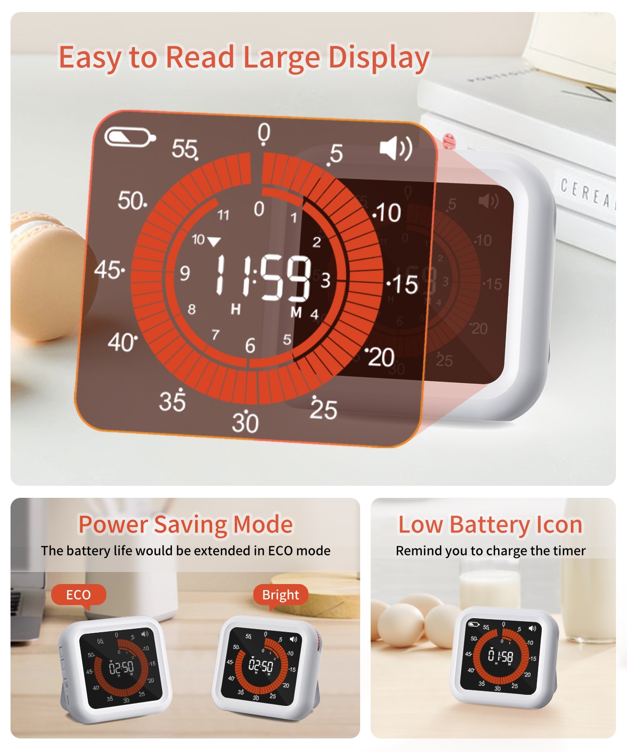 Timer Digital Visual dengan Ke - Baking Kitchen Set Up ulasan dan harga